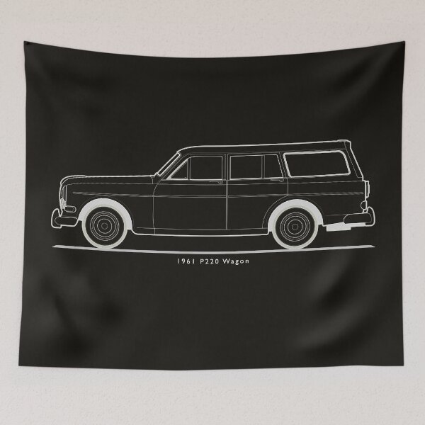 Item preview, The Art of Wheels: Volvo P220 Amazon Wagon - Inverted Line Art designed and sold by anuaramir.