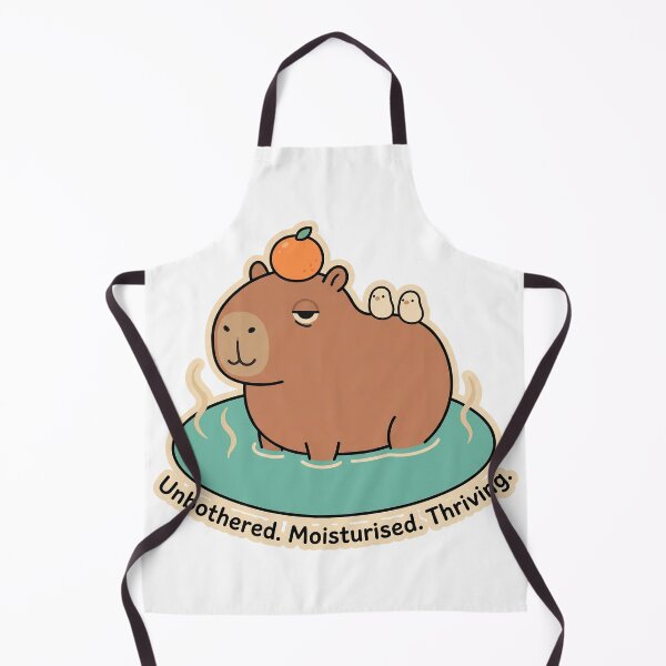Item preview, Unbothered Moisturised Thriving Capybara Hot Spring Sticker designed and sold by CrystalMineArts.