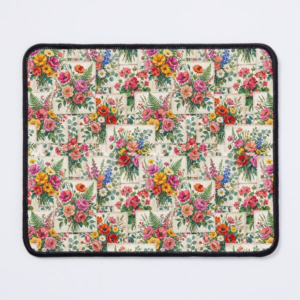 Item preview, Vibrant Artistic Floral Patchwork Painted Garden designed and sold by SplashTastic.