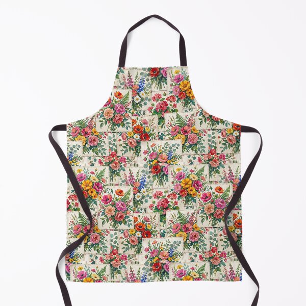 Item preview, Vibrant Artistic Floral Patchwork Painted Garden designed and sold by SplashTastic.