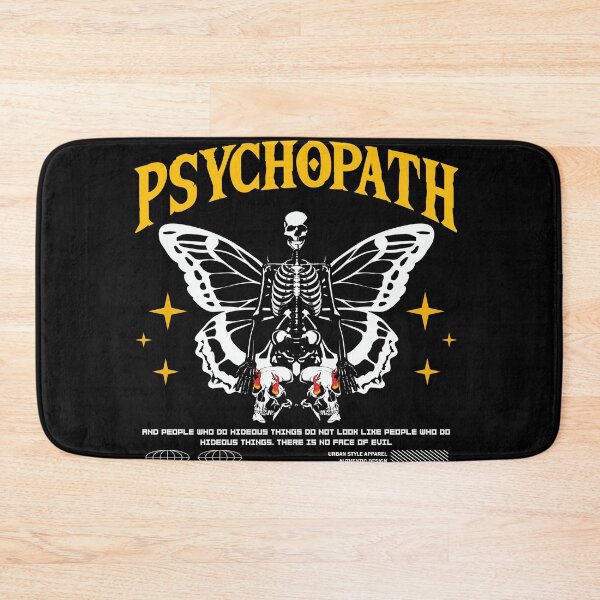 Item preview, Psychopath Butterfly Skeleton Gothic Graphic Tee Dark Streetwear Shirt designed and sold by SouthPrint.
