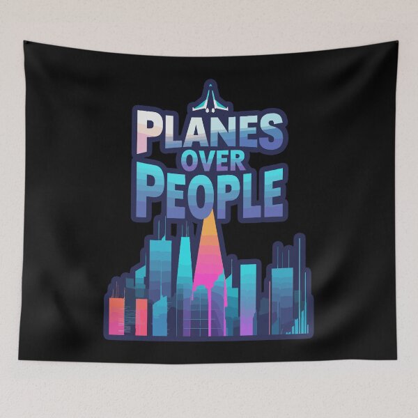 Item preview, Planes Over People | Synthwave AvGeek & Plane Spotter Gear designed and sold by philippo artworks.