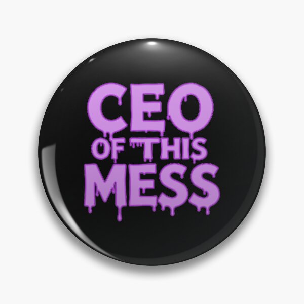 Item preview, CEO Of This Mess Funny Pastel Slime Text Mental Health Quote designed and sold by MalisoStickers.