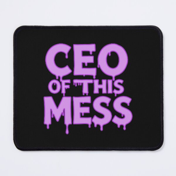 Item preview, CEO Of This Mess Funny Pastel Slime Text Mental Health Quote designed and sold by MalisoStickers.