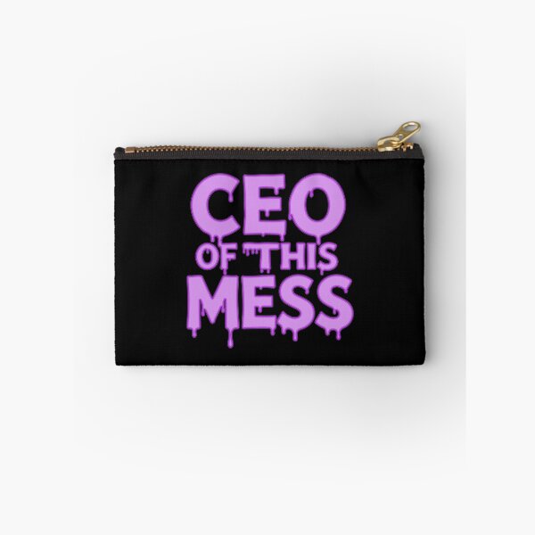 Item preview, CEO Of This Mess Funny Pastel Slime Text Mental Health Quote designed and sold by MalisoStickers.