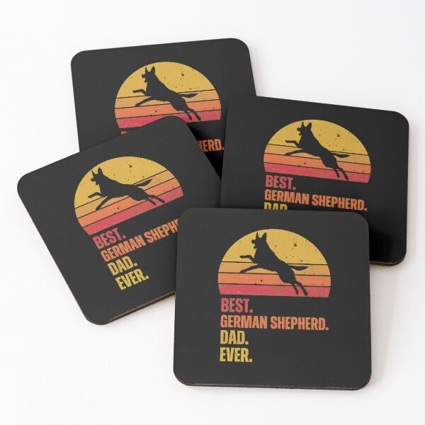 Item preview, Best German Shepherd Dad Ever Retro Sunset designed and sold by OlyvieArt.