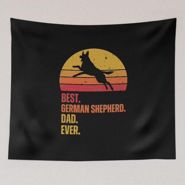 Item preview, Best German Shepherd Dad Ever Retro Sunset designed and sold by OlyvieArt.