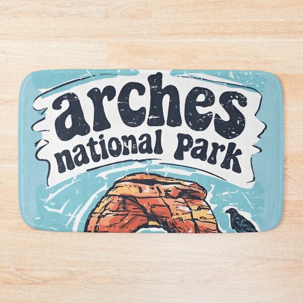 Item preview, Arches National Park Colorful Landscape Retro Raven designed and sold by HowToCanadian.