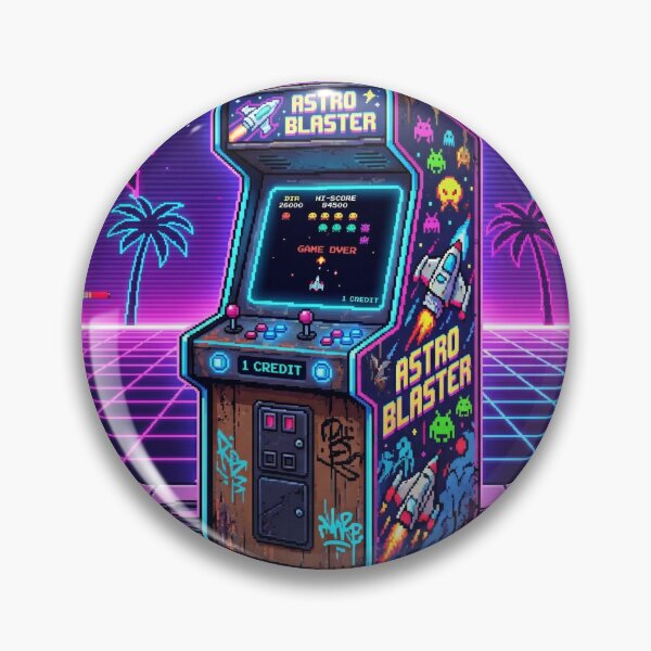 Item preview, Press Start 90s Arcade Cabinet Glitch T-Shirt & Sticker designed and sold by nandibucek.
