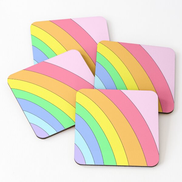 Item preview, Groovy Pastel Rainbow Pattern designed and sold by LesleySilly.