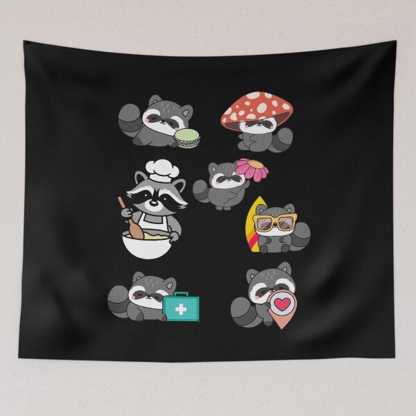 Item preview, Cute Kawaii Raccoon 12 Bundle  designed and sold by creativerooney.
