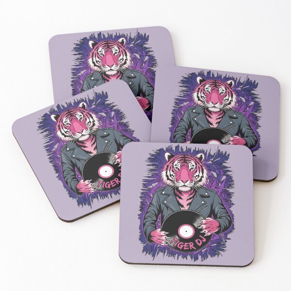 Item preview, Pink Rock Tiger with Vinyl - World Music Day designed and sold by Art-Arcade6.