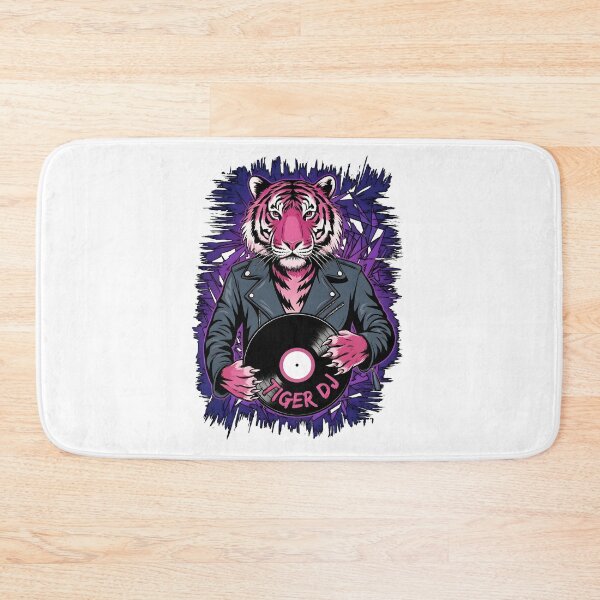 Item preview, Pink Rock Tiger with Vinyl - World Music Day designed and sold by Art-Arcade6.
