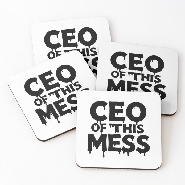 Item preview, CEO Of This Mess Black Dripping Text Funny Grunge Minimalist designed and sold by MalisoStickers.