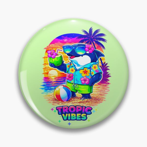 Item preview, Tropical Orca Vibes – Funny Summer Beach Sunset Aesthetic designed and sold by Aimetoi.