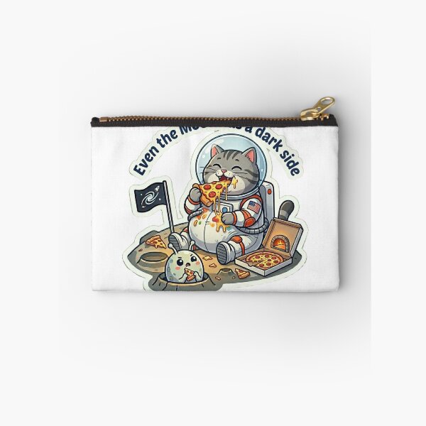 Item preview, ​Space Cat Eating Pizza - Dark Side of the Moon designed and sold by NadinGerasi.