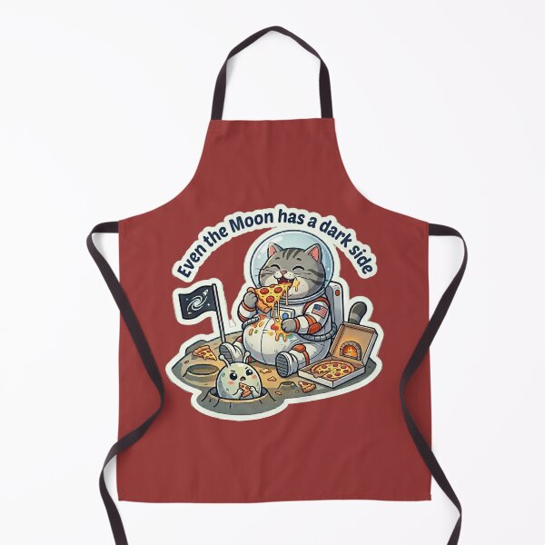 Item preview, ​Space Cat Eating Pizza - Dark Side of the Moon designed and sold by NadinGerasi.