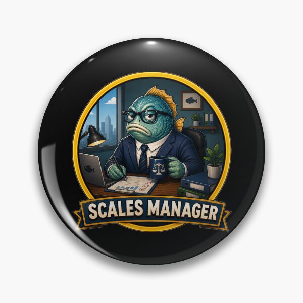 Item preview, Scales Manager – Funny Office Fish Cartoon designed and sold by Fa-Shirt01.