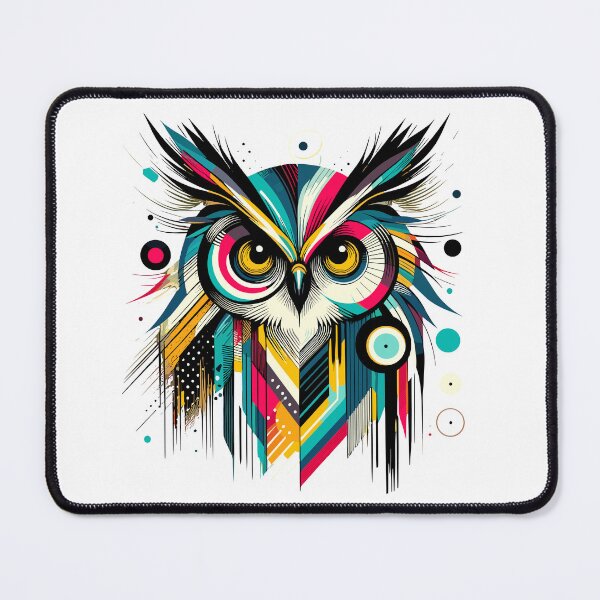 Item preview, Vibrant Abstract Owl Art designed and sold by Fabrikola.