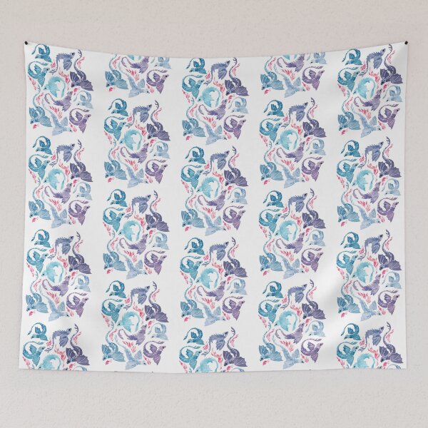 Item preview, Dragon Fire Dark Turquoise And Purple designed and sold by asiapenguinw.