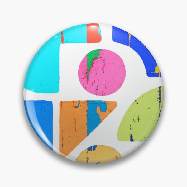 Item preview, Cracked Paint Geometry – Colorful Abstract Shapes Art designed and sold by RDproject.