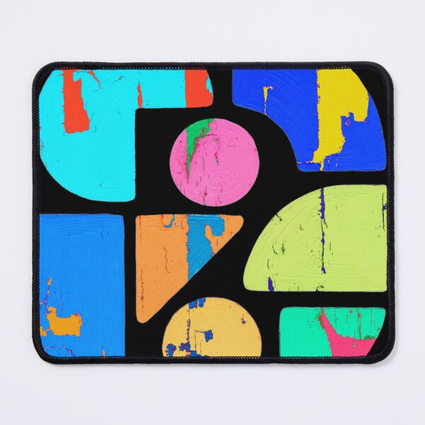 Item preview, Cracked Paint Geometry – Colorful Abstract Shapes Art designed and sold by RDproject.