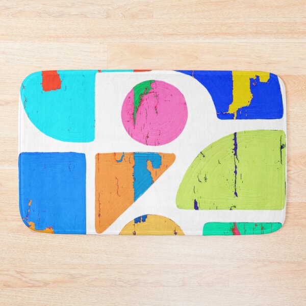 Item preview, Cracked Paint Geometry – Colorful Abstract Shapes Art designed and sold by RDproject.