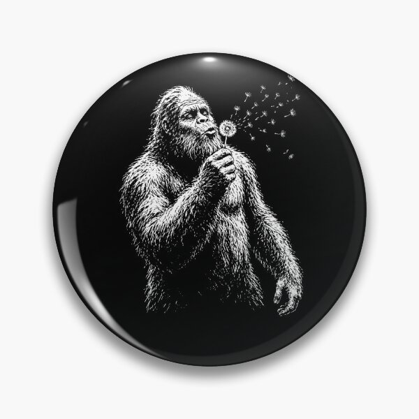 Item preview, Bigfoot Blowing Wishes Dandelion Sunset Vintage Nature Art designed and sold by PosiMCreations.