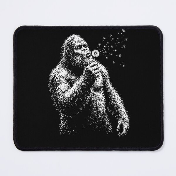 Item preview, Bigfoot Blowing Wishes Dandelion Sunset Vintage Nature Art designed and sold by PosiMCreations.