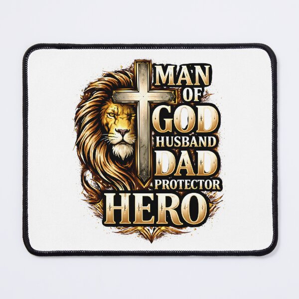 Item preview, Man of God Husband Dad Hero Christian Faith Father Design designed and sold by Image Shop Australia.