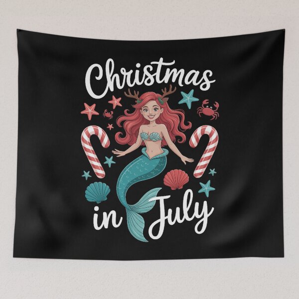 Item preview, Christmas In July Cute Mermaid Summer designed and sold by SapfireStuArt.