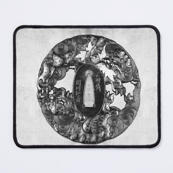 Item preview, Japanese Shishi Lion Tsuba Katana Sword Guard Art designed and sold by Ghoul Enterprises.