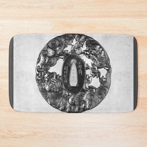 Item preview, Japanese Shishi Lion Tsuba Katana Sword Guard Art designed and sold by Ghoul Enterprises.