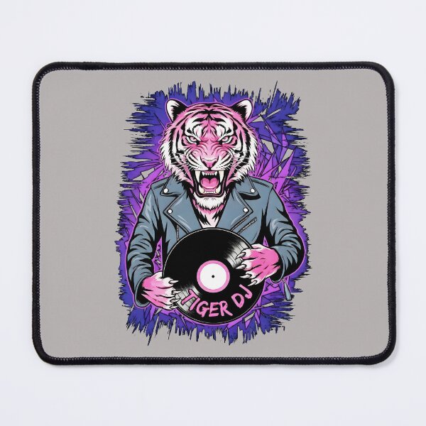 Item preview, Pink Rock Tiger with Vinyl - World Music Day designed and sold by Art-Arcade6.