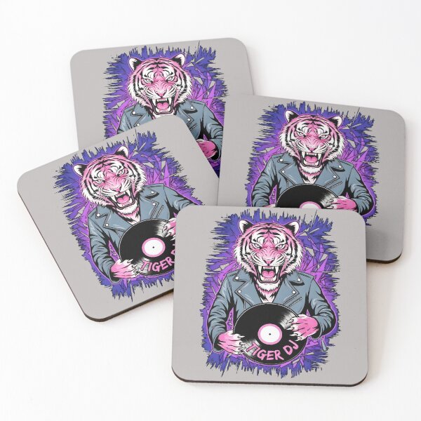 Item preview, Pink Rock Tiger with Vinyl - World Music Day designed and sold by Art-Arcade6.