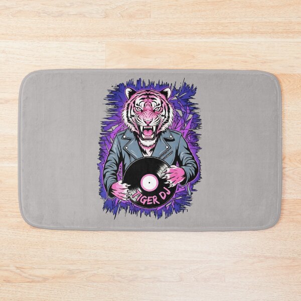 Item preview, Pink Rock Tiger with Vinyl - World Music Day designed and sold by Art-Arcade6.