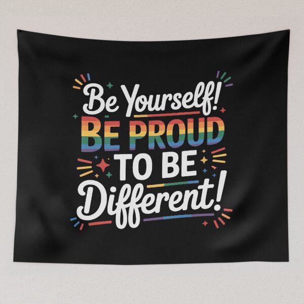 Item preview, Be Yourself Proud LGBTQ Pride Lesbian Gay Transgender LGBT designed and sold by sailorjessiArt.