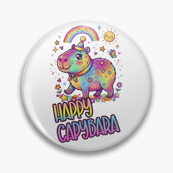 Item preview, Happy Capybara -cute kid core design- designed and sold by LOVEARTDESIGN.
