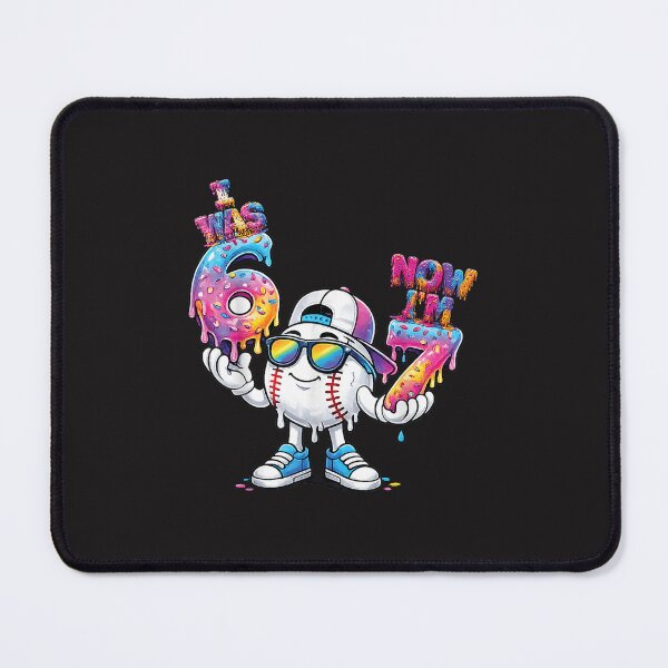 Item preview, I Was 6 Now I’m 7 Funny Baseball Birthday Boy Retro Design designed and sold by kiralynstration.