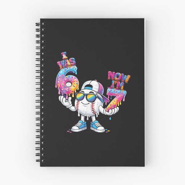 Item preview, I Was 6 Now I’m 7 Funny Baseball Birthday Boy Retro Design designed and sold by kiralynstration.