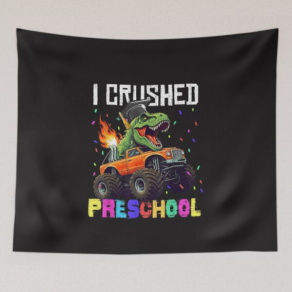Item preview, I Crushed Preschool Graduation T Rex Monster Truck Boy Design designed and sold by kiralynstration.