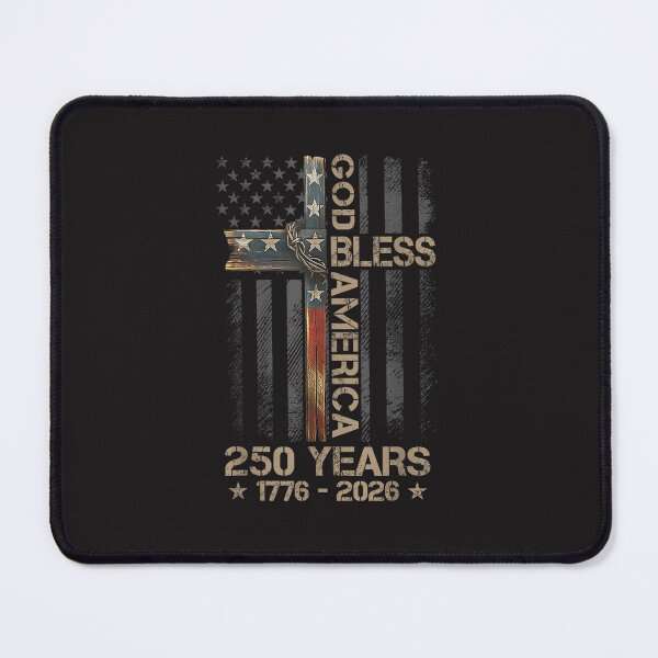 Item preview, God Bless America Christian Cross Patriotic 1776 2026 Design designed and sold by kiralynstration.