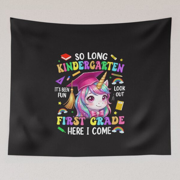 Item preview, So Long Kindergarten Hello First Grade Unicorn Graduation Design designed and sold by kiralynstration.