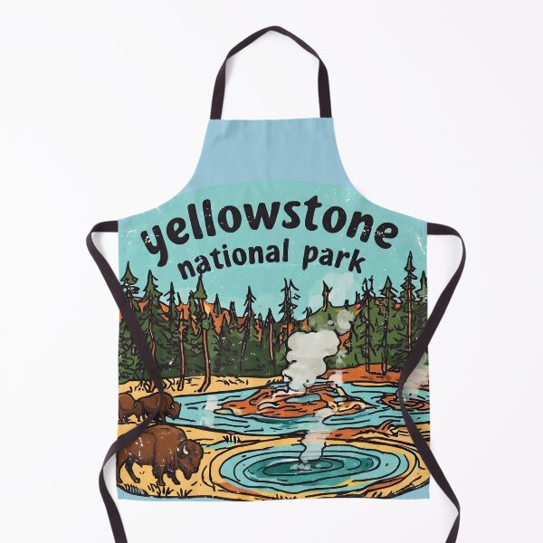 Item preview, Yellowstone National Park Gyers Landscape Cute Bison designed and sold by HowToCanadian.