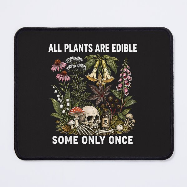 Item preview, All Plants Are Edible Some Only Once Funny Skull Grunge Design designed and sold by kiralynstration.