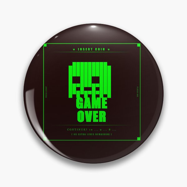 Item preview, Game Over Pixel Skull Funny Gamer Dark Humor Neon Arcade designed and sold by Mega-Shopping.
