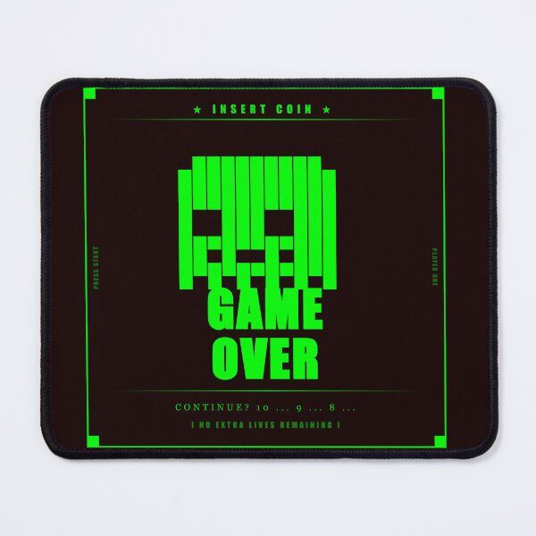 Item preview, Game Over Pixel Skull Funny Gamer Dark Humor Neon Arcade designed and sold by Mega-Shopping.