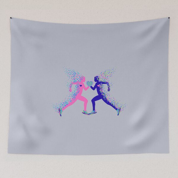 Item preview, Abstract Twin Flame Run T-Shirt designed and sold by Aimetoi.