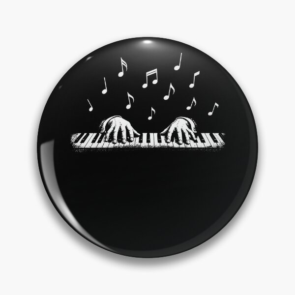 Item preview, Piano Hands Music Notes Minimal Retro Illustration designed and sold by PosiMCreations.
