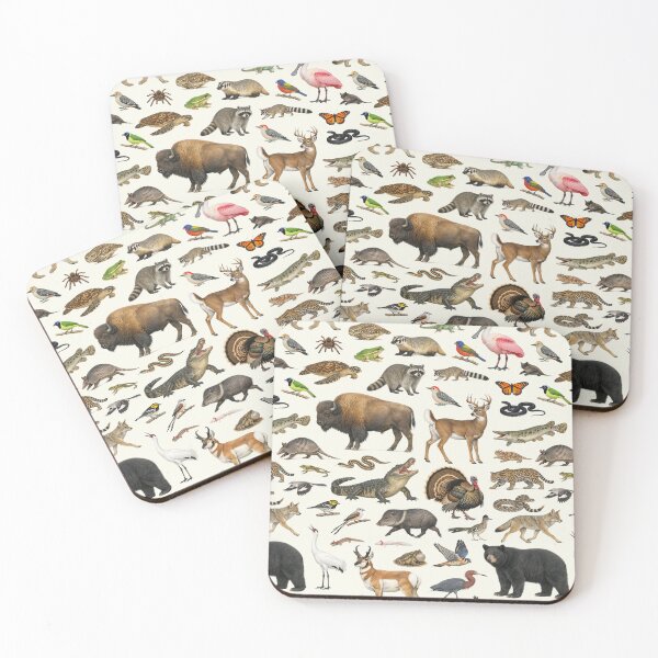 Item preview, Animals of Texas Retro Style Identification Chart designed and sold by kakarikihill.